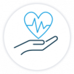 Piktogram Hand und Herz